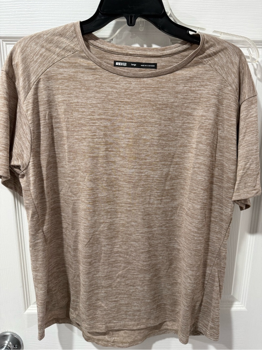 REI Co-op Women's Short Sleeve Crew Tee in Heathered Taupe